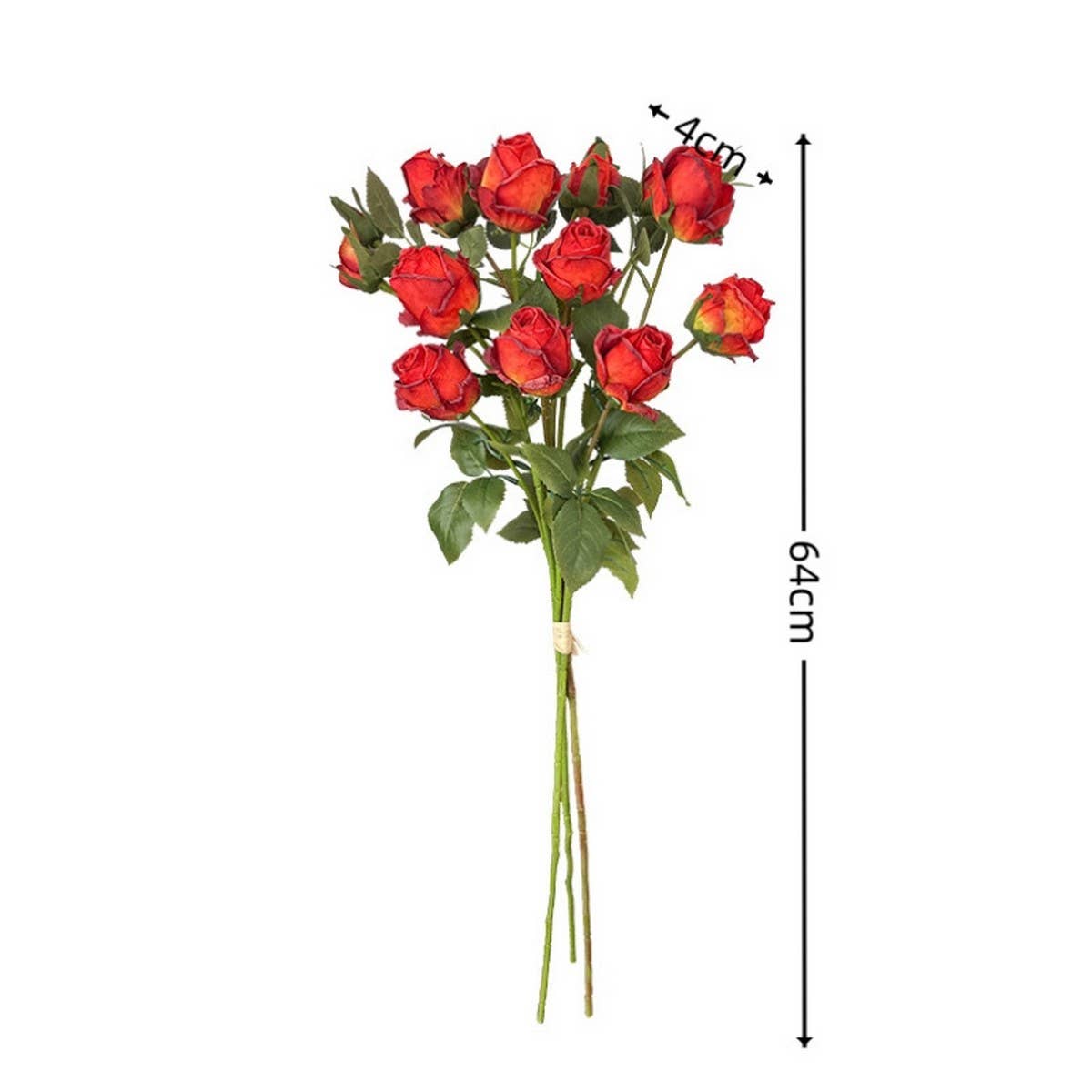 Vintage 5-Head Angora Rose with Burnt Edges