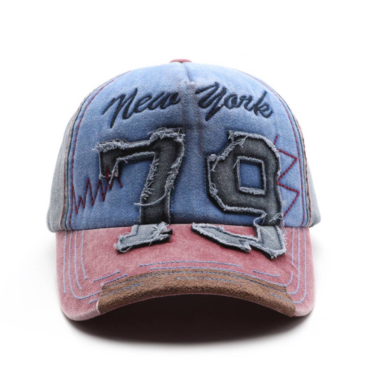 Vintage Washed Distressed Number Cap Outdoor Hat_CWAH1264