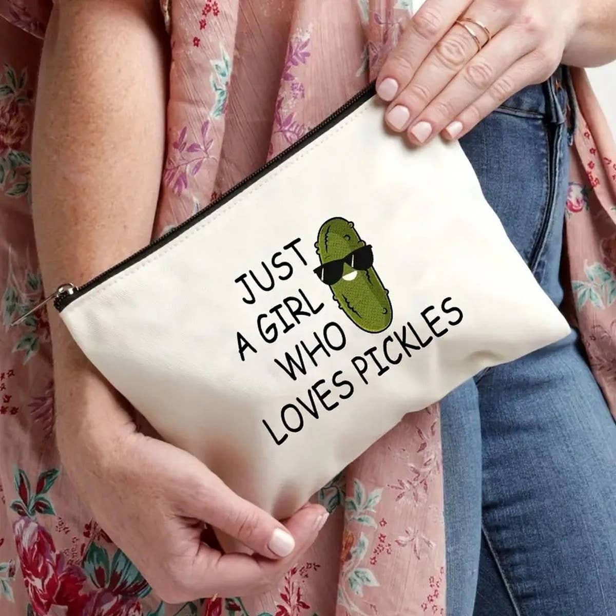CUCUMBER LETTER DOUBLE-SIDED PRINTED COSMETIC BAG_CWAB1783
