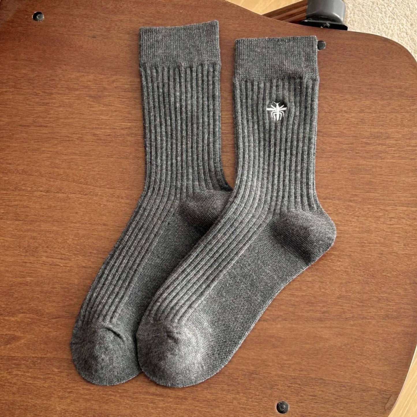 Leisure Bee Embroidery Crew Socks For Women