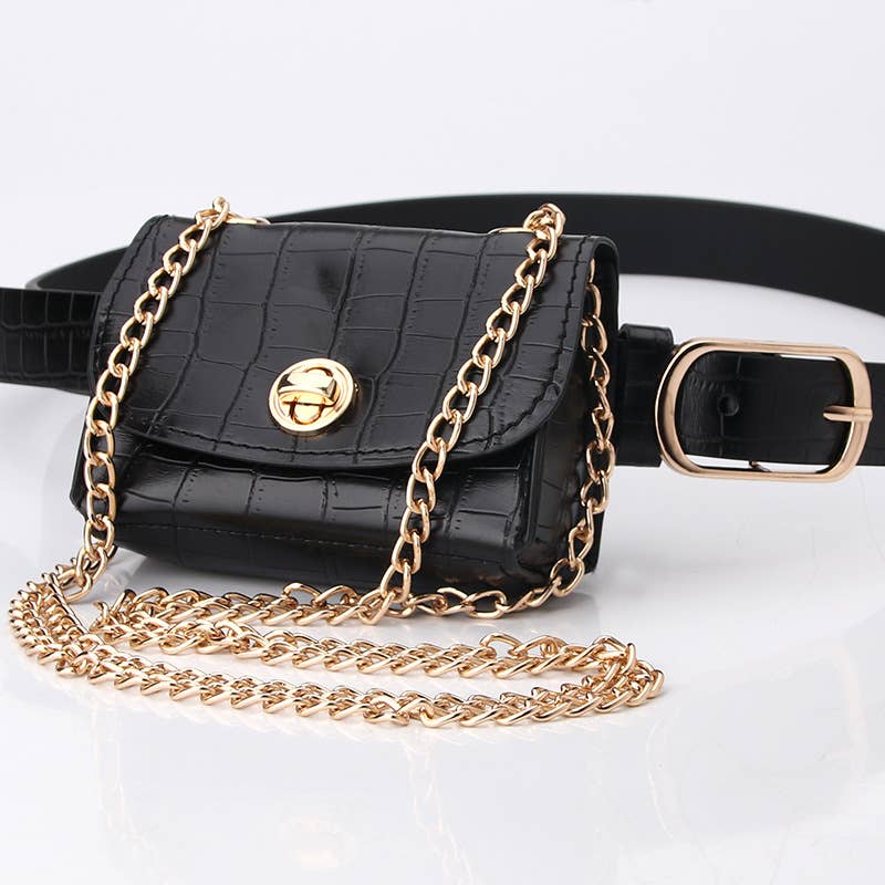 Trendy versatile chain waist bag is detachable