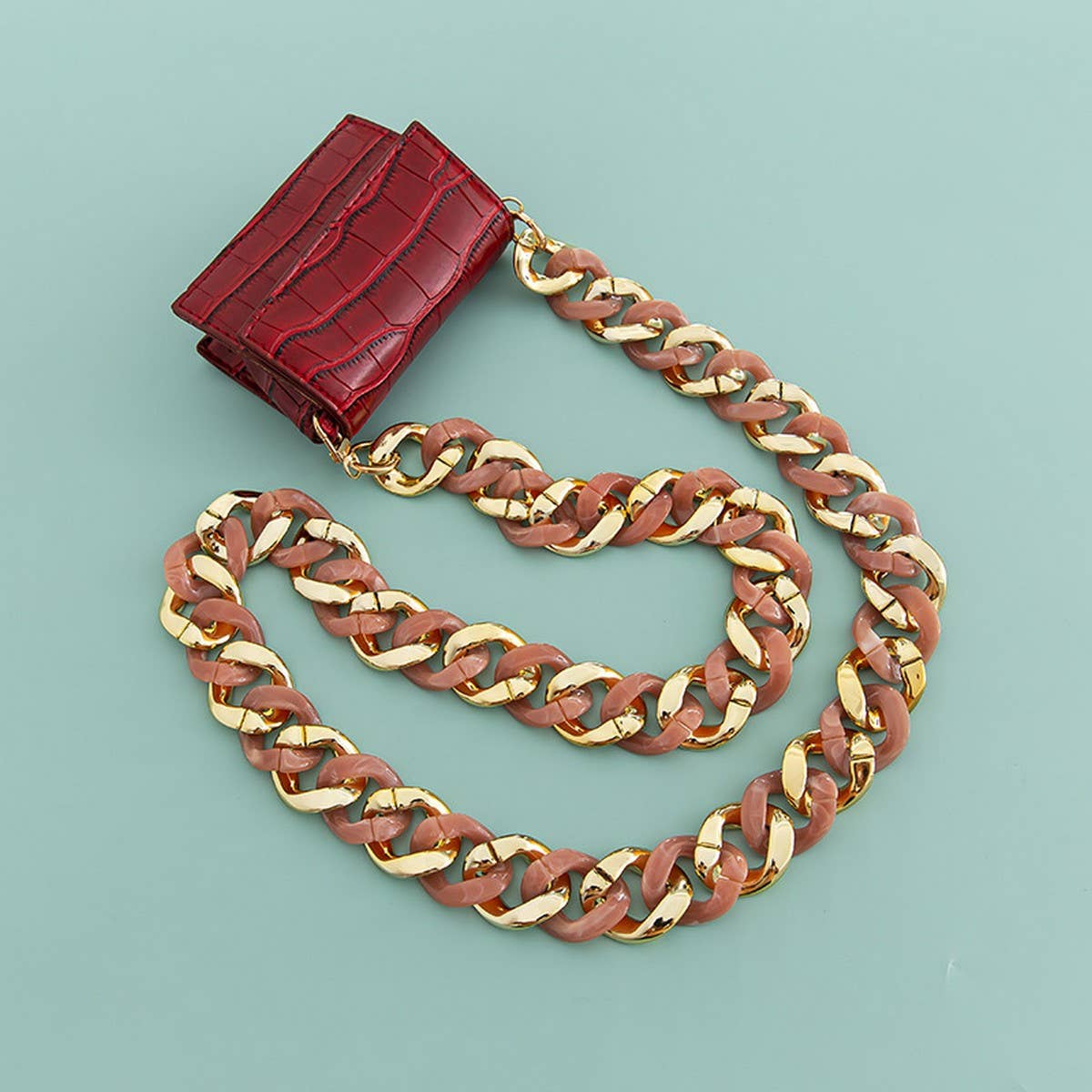 Large Resin Acrylic Bag Chain,Wide Shoulder Strap