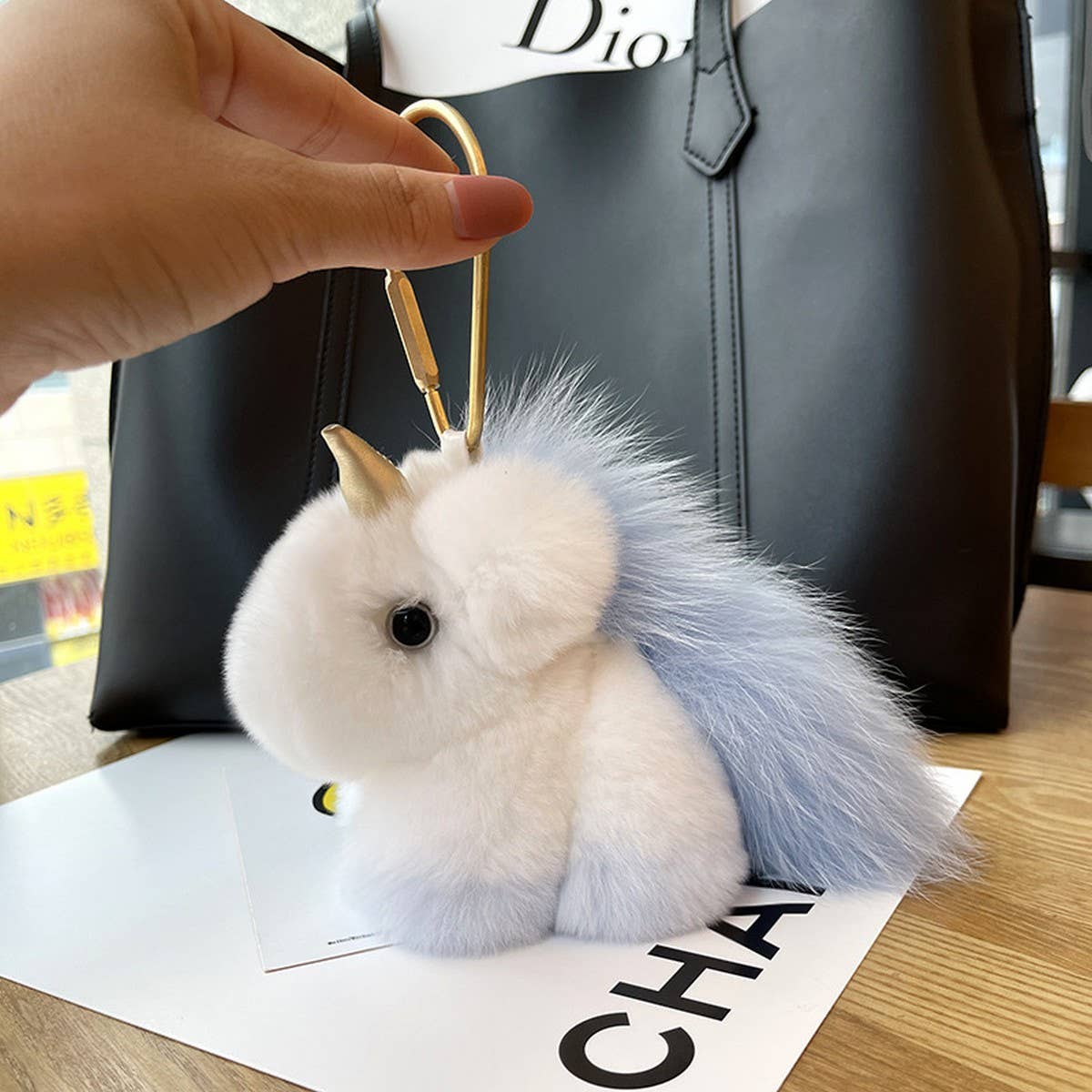 NEW CUTE PLUSH PONY BAG PENDANT CAR KEYCHAIN