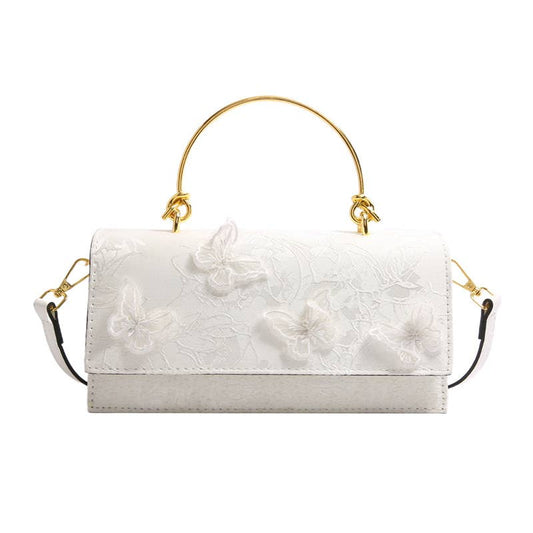 Lace butterfly single-shoulder chain square bag