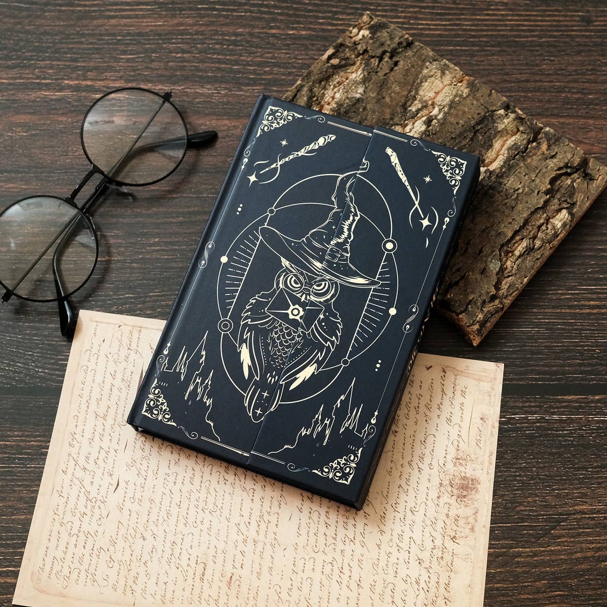 MAGIC OWL HARDCOVER PATTERN NOTEBOOK