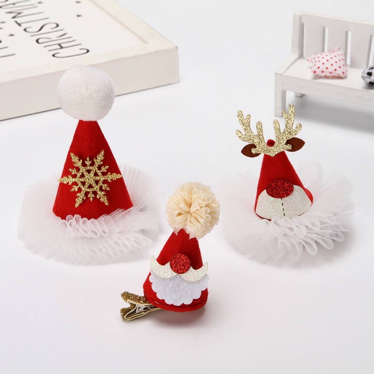 CHILDREN'S CHRISTMAS CUTE HAT HAIRPIN HEADDRESS