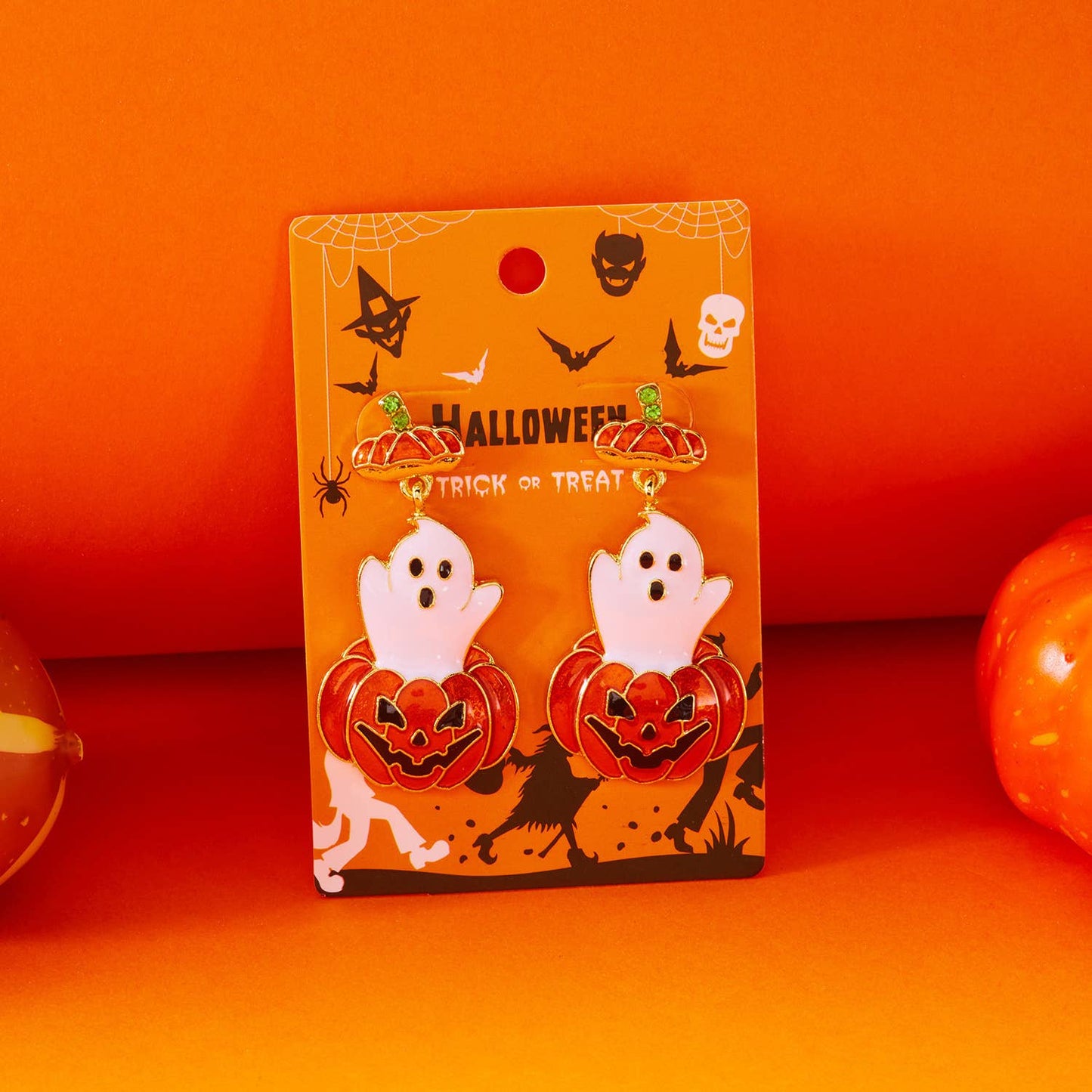 Creative Ghost Pumpkin Drop Earrings for Women_CWAJE05623