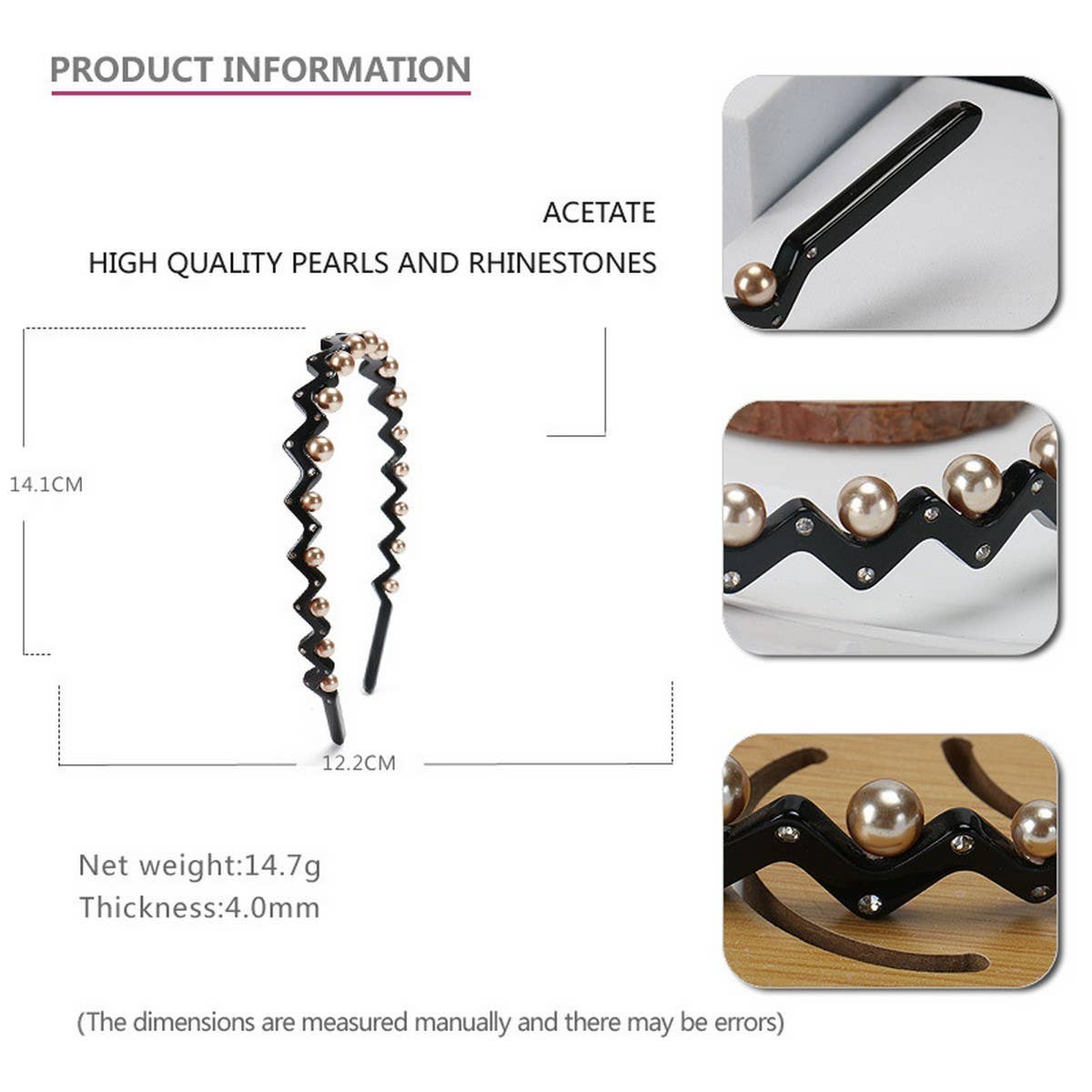 ACETATE WAVE PEARL HEADBAND HAIRPIN_CWAHA4366