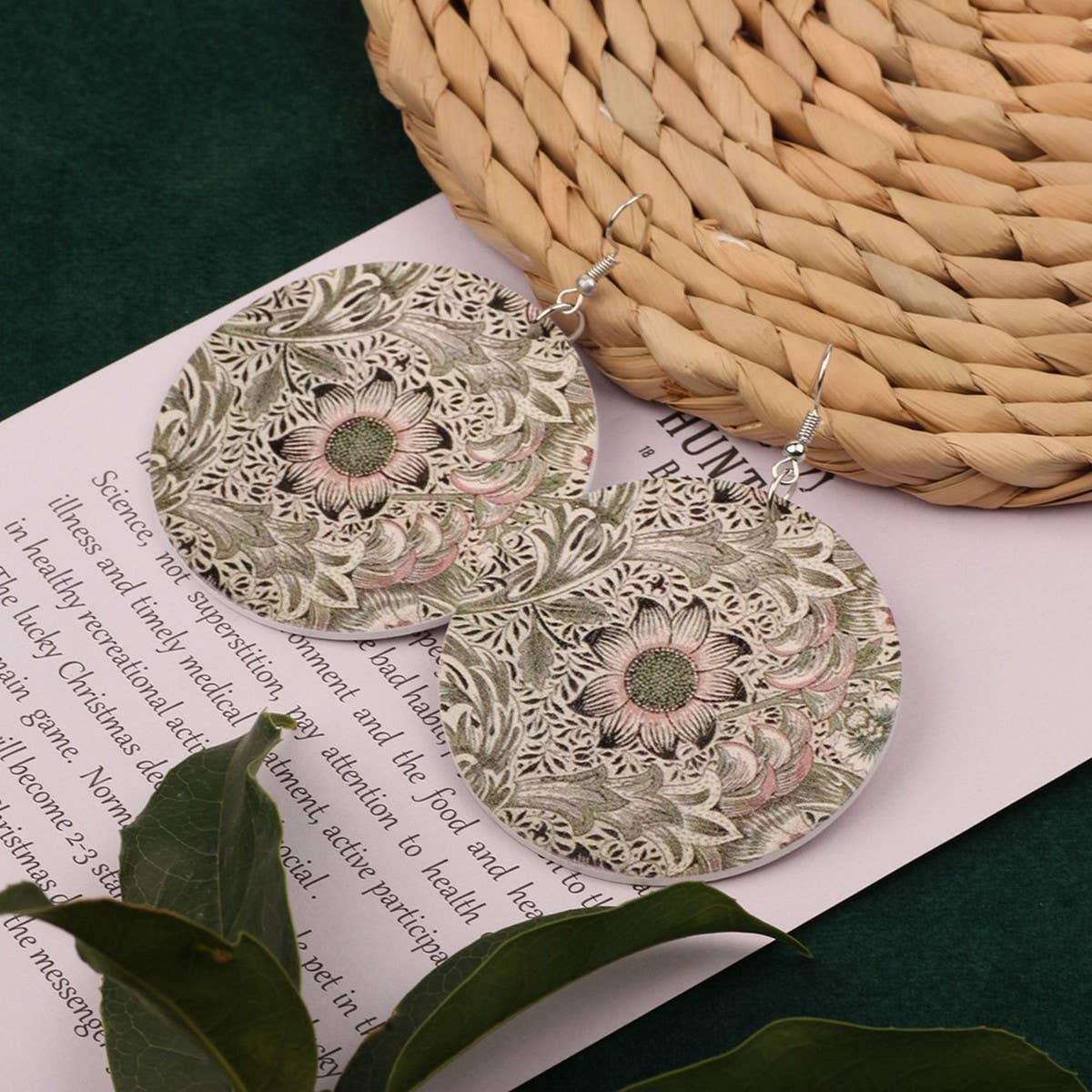 SWEET GIRL COLORFUL FLOWER ACRYLIC EARRINGS