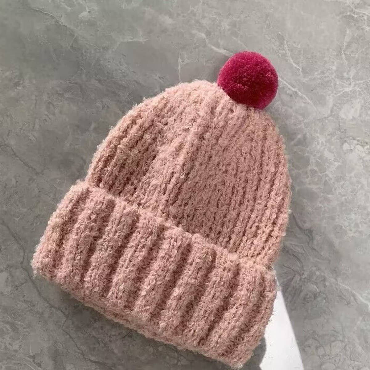 CHILDREN'S CUTE COLORFUL BALL SOFT KNITTED HAT_CWAH2930