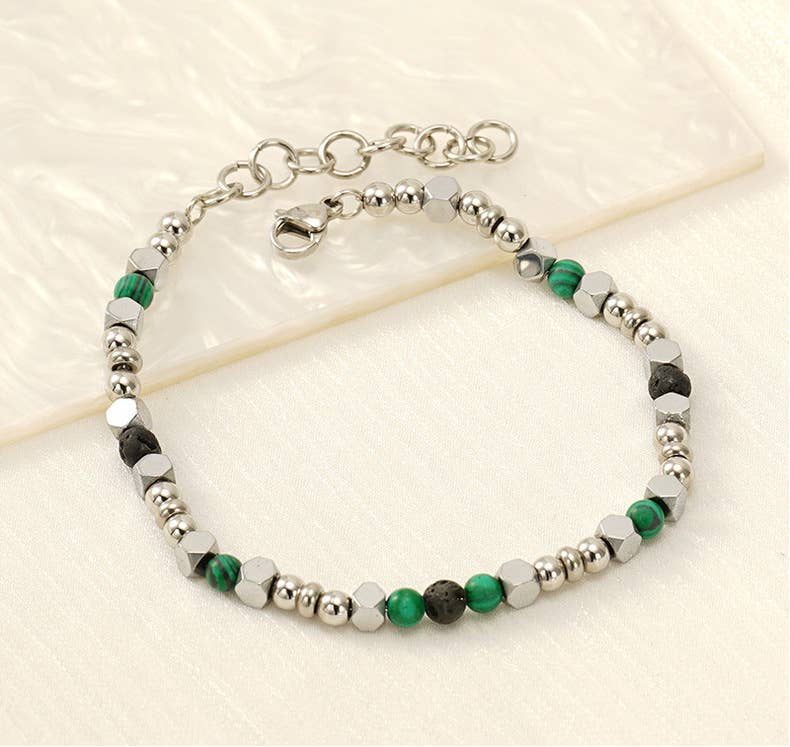 NICHE TITANIUM STEEL VOLCANIC TURQUOISE BRACELET