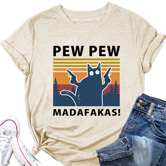 Ladies' Summer Tee, Casual Loose Fit T-Shirt_CWTTS1492