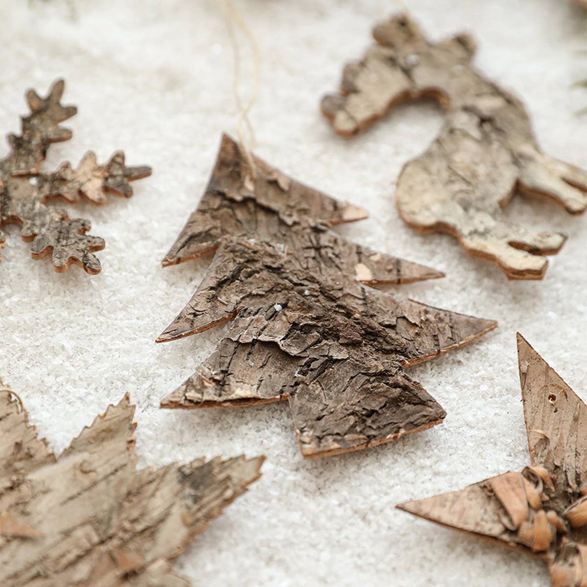 Natural Cedar Wooden Christmas Tree Hanging Decor