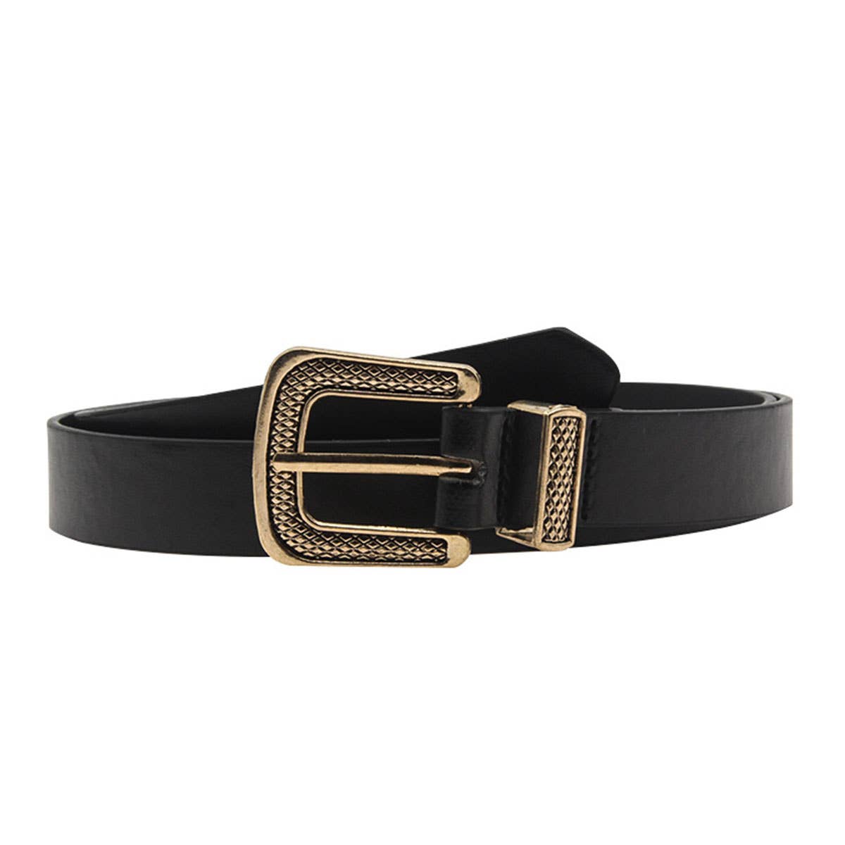 Pin-buckle PU mini chanel-style versatile belt