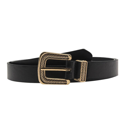 Pin-buckle PU mini chanel-style versatile belt