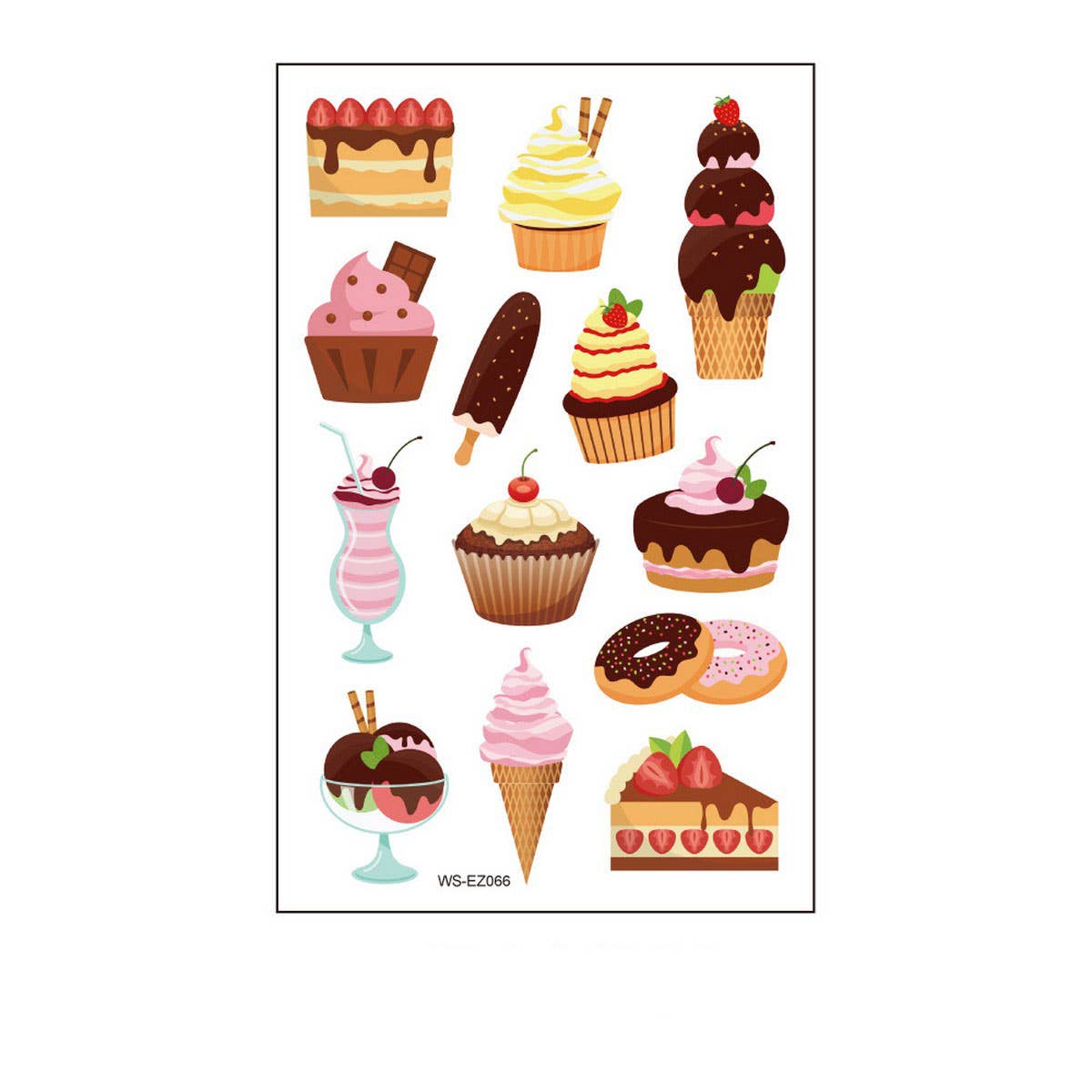 Foodie Tattoo Stickers ? Burger, Cake & Candles
