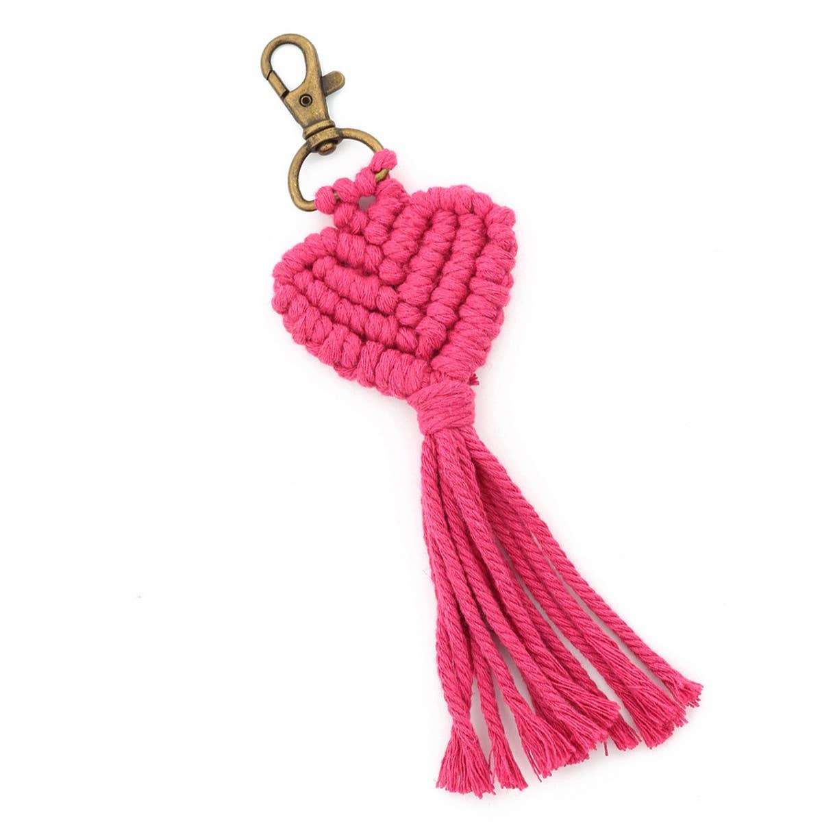 OVE Pendant Woven Keychain Colorful Heart Charm_CWMM6876