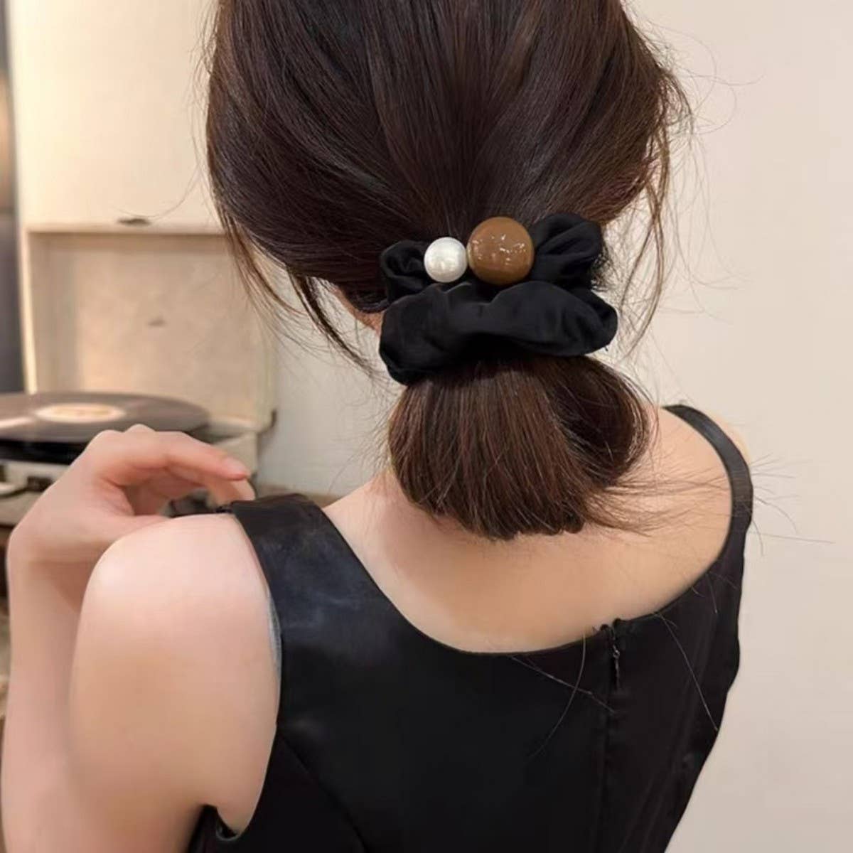 FRENCH FASHION NICHE DESIGN HAIR SCRUNCHIES