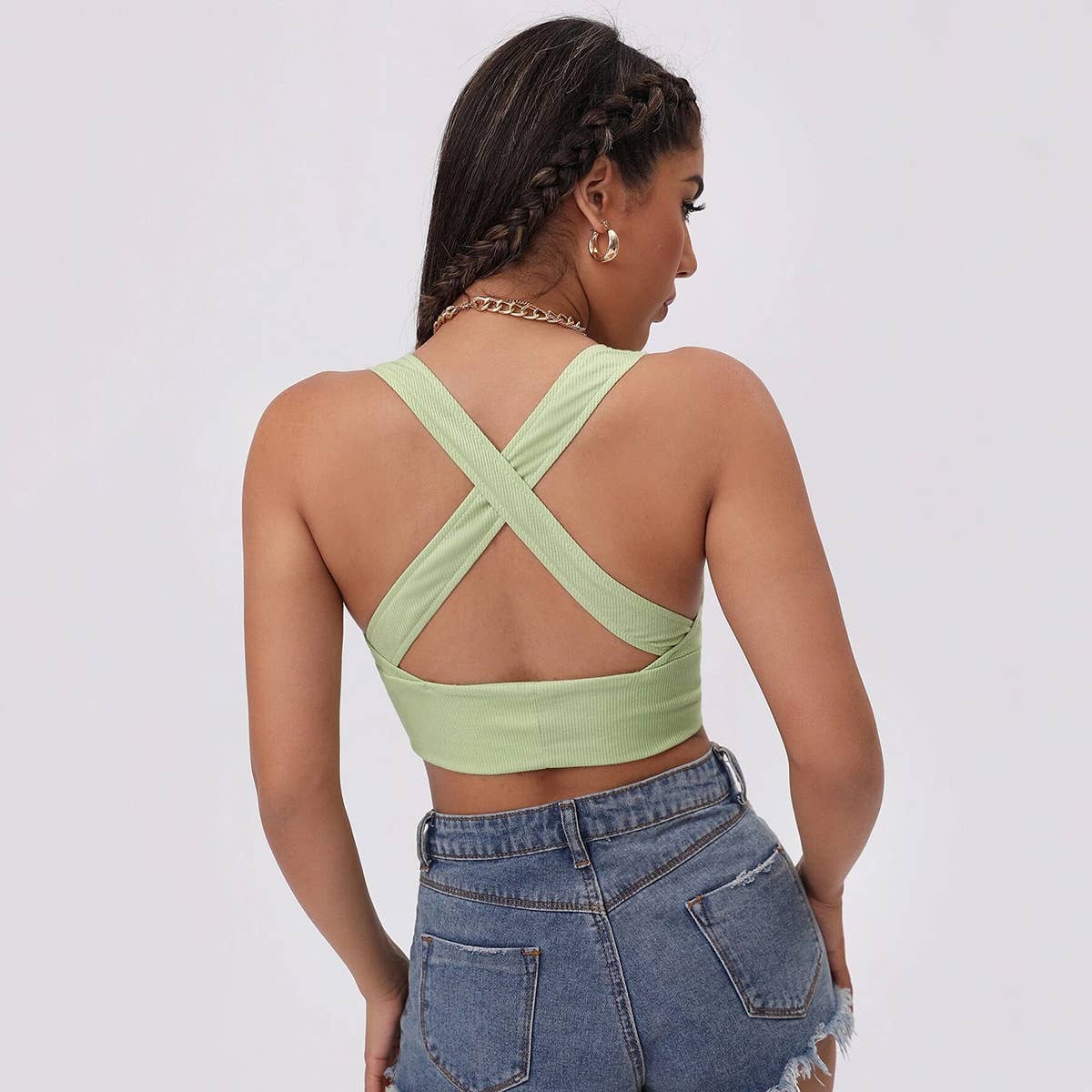 Women Sexy Sports Bra Crop Top with High Stretch