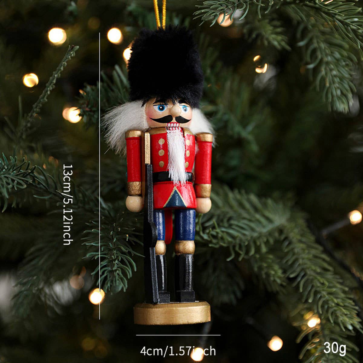 Painted Wooden Nutcracker Soldier Christmas Decor_CWMM9738