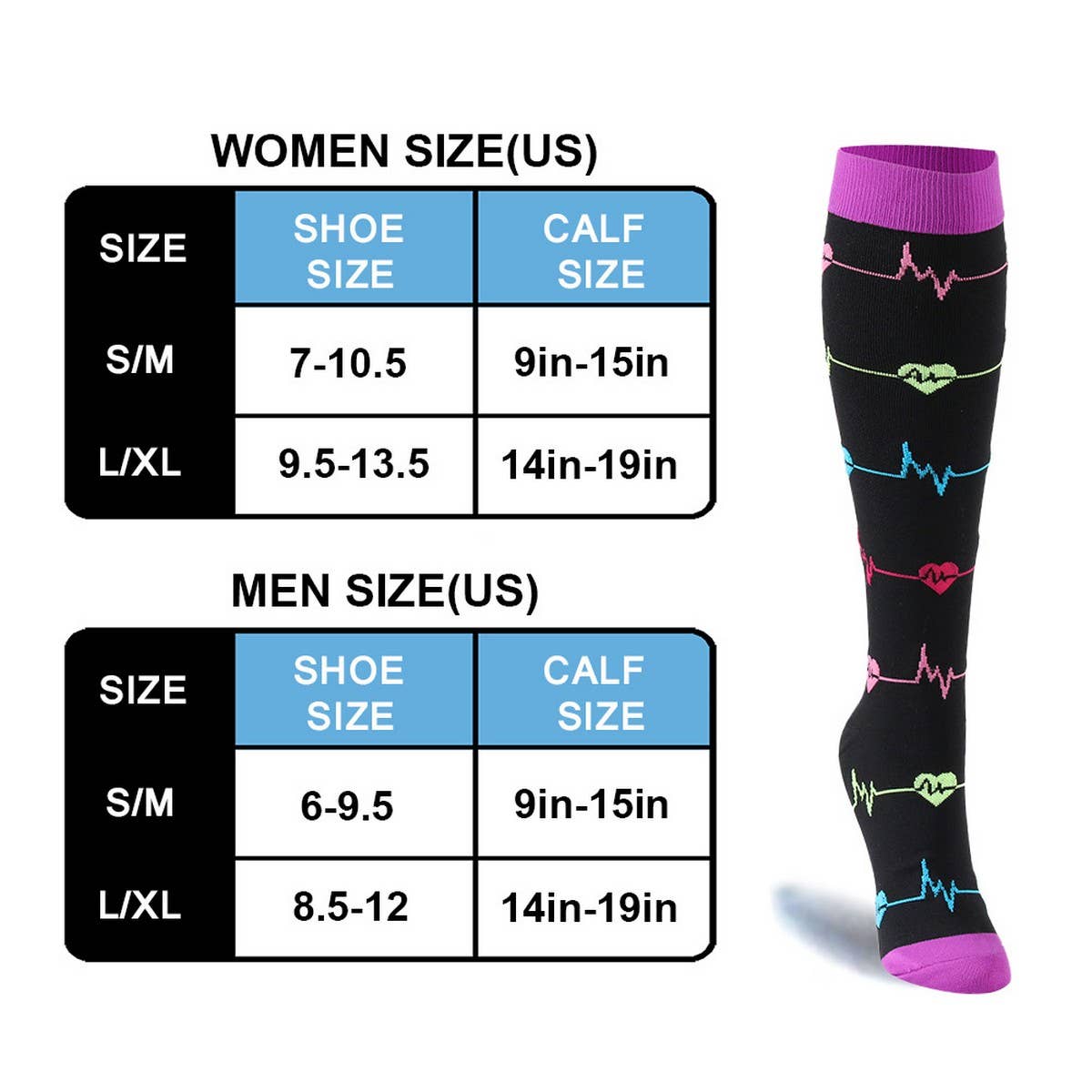 WOMEN'S SPORTS ELASTIC COMPRESSION SOCKS