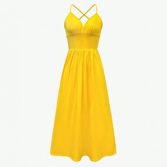 Women¡¯s Elegant V-Neck Split Maxi Dress