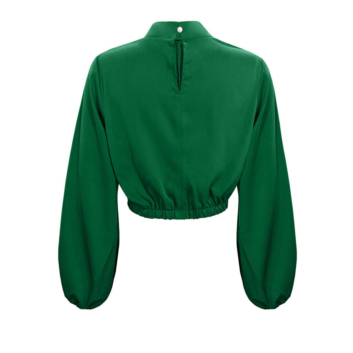 Twisted lantern sleeve design short top