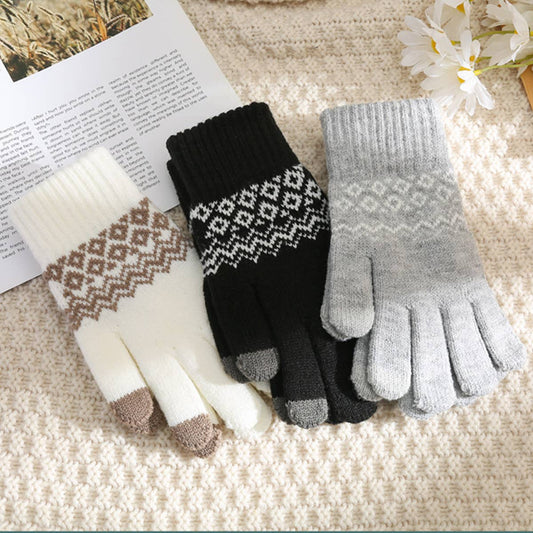 WINTER WARM TOUCH SCREEN WAVE FLEECE GLOVES_CWAG0192