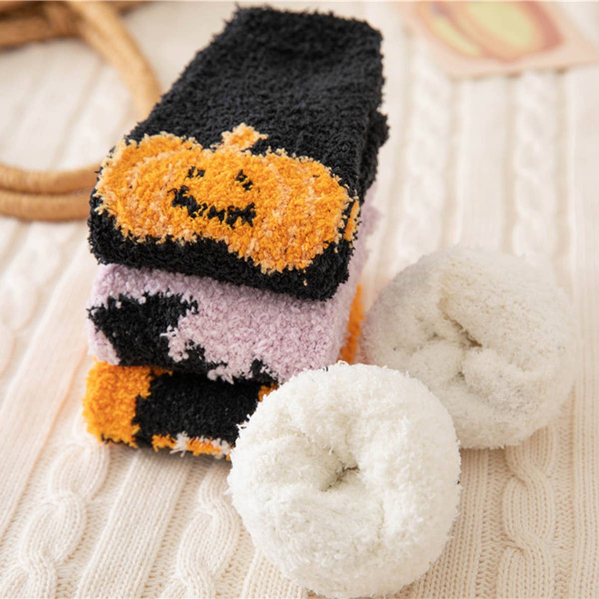 HALLOWEEN THICKENED CORAL FLEECE SOCKS