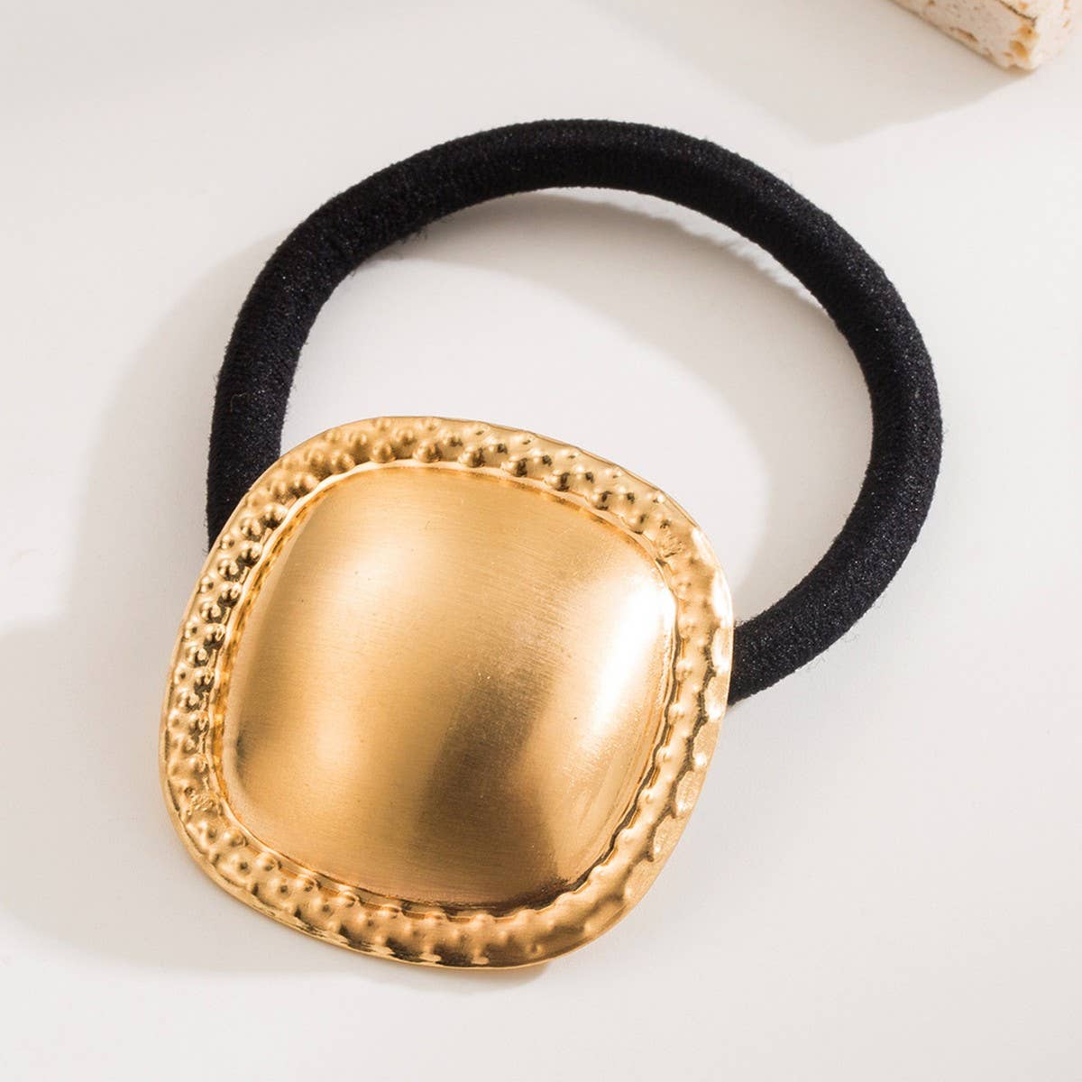 Minimalist Metallic Square Elastic Hair Tie