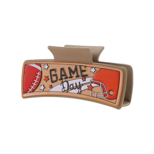 FOOTBALL LETTERS PU LEATHER HAIR CLIP ACCESSORIES