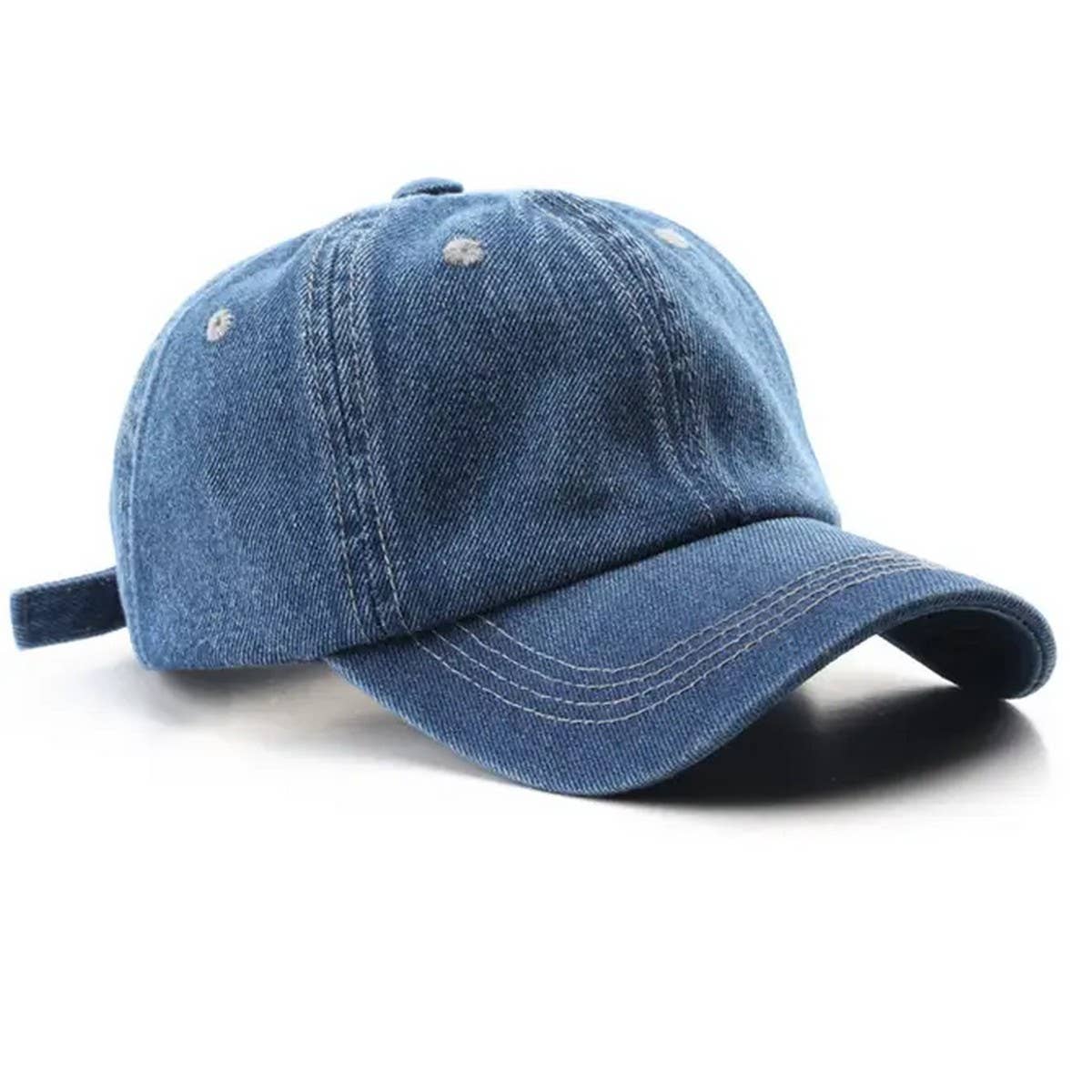 Minimalist Denim Baseball Cap for Couples_CWAH0505