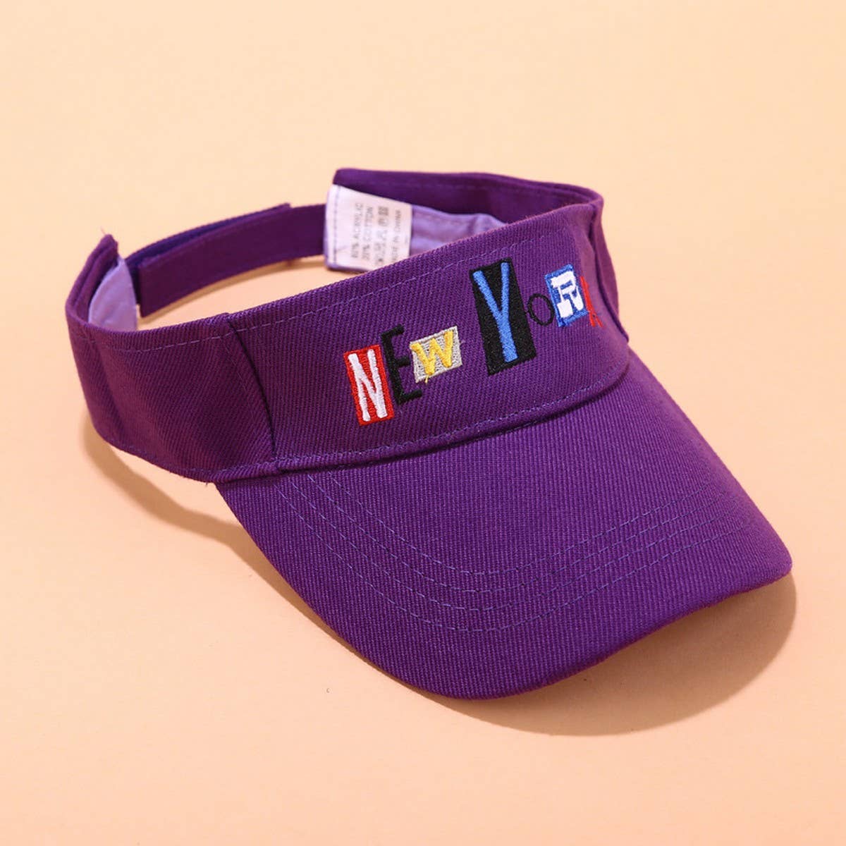 Embroidered Letter Visor Hat - Summer Sunshade Cap_CWAH3284