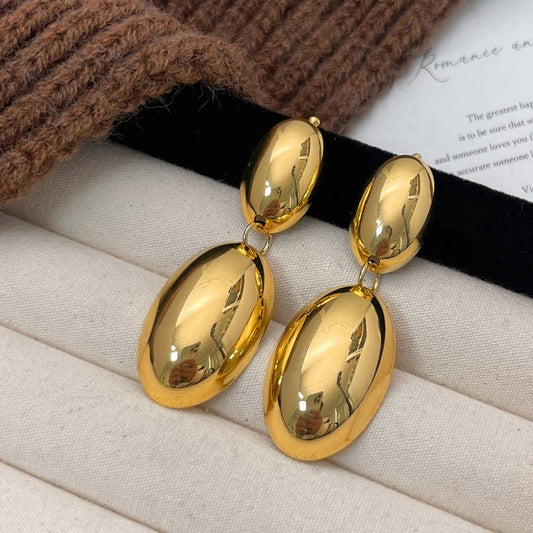 NICHE HIGH-END DESIGN PHOTOSENSITIVE OVAL EARRINGS_CWAJE3141