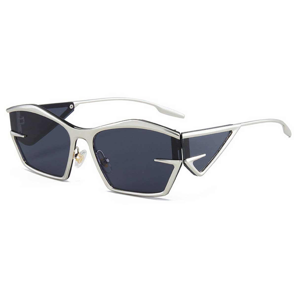 Futuristic Irregular Metal Fashion Sunglasses