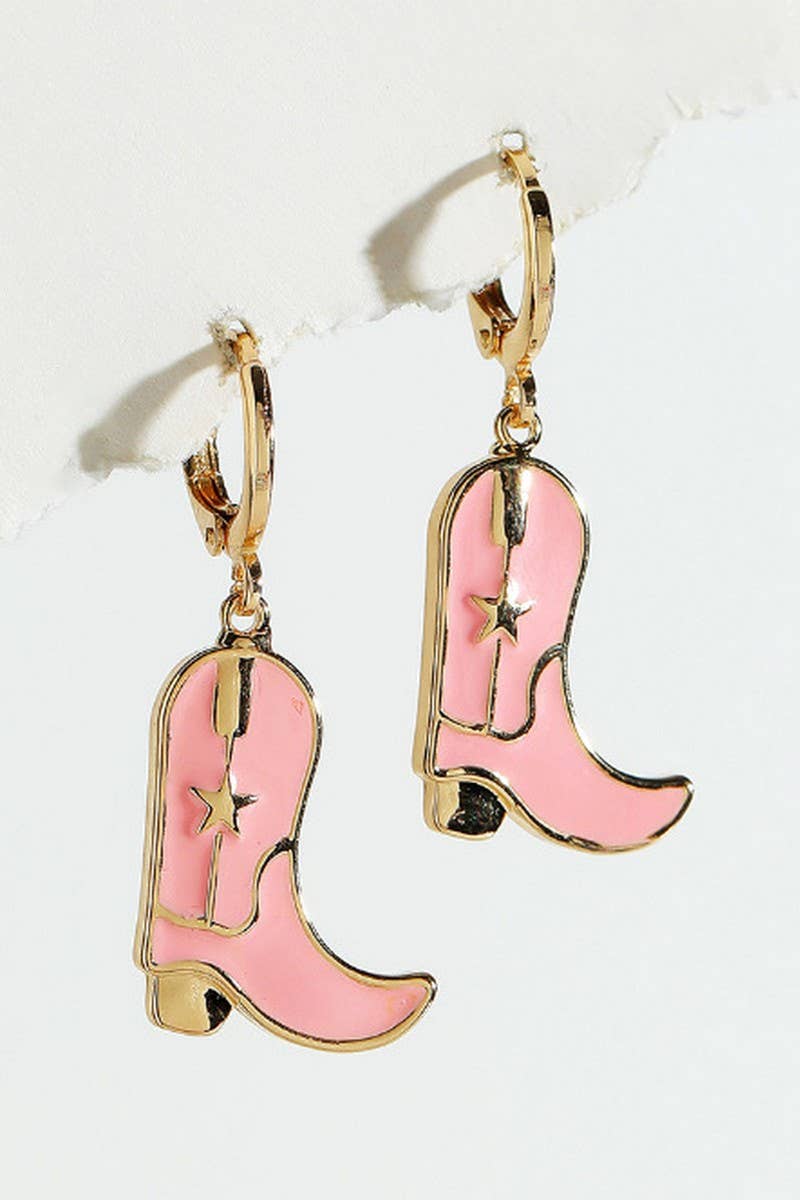 CWAJE1213_COW BOY PINK EARRING(ELLA)