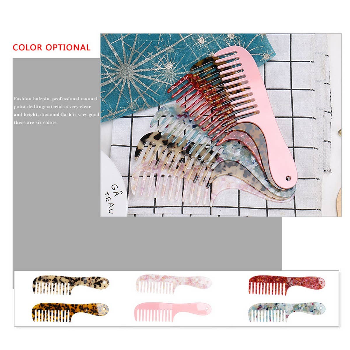 SIMPLE MARBLE ACETATE COMB HEADPIECE_CWAHA4175
