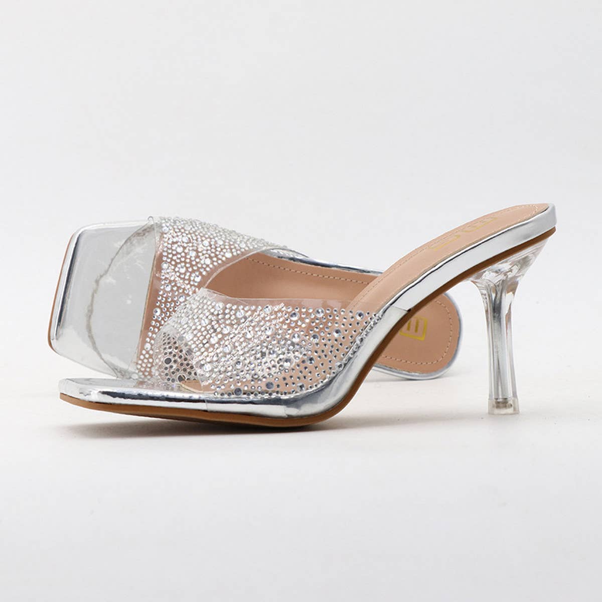 SIMPLE SOLID COLOR RHINESTONE HIGH HEELS_CWSHS0574