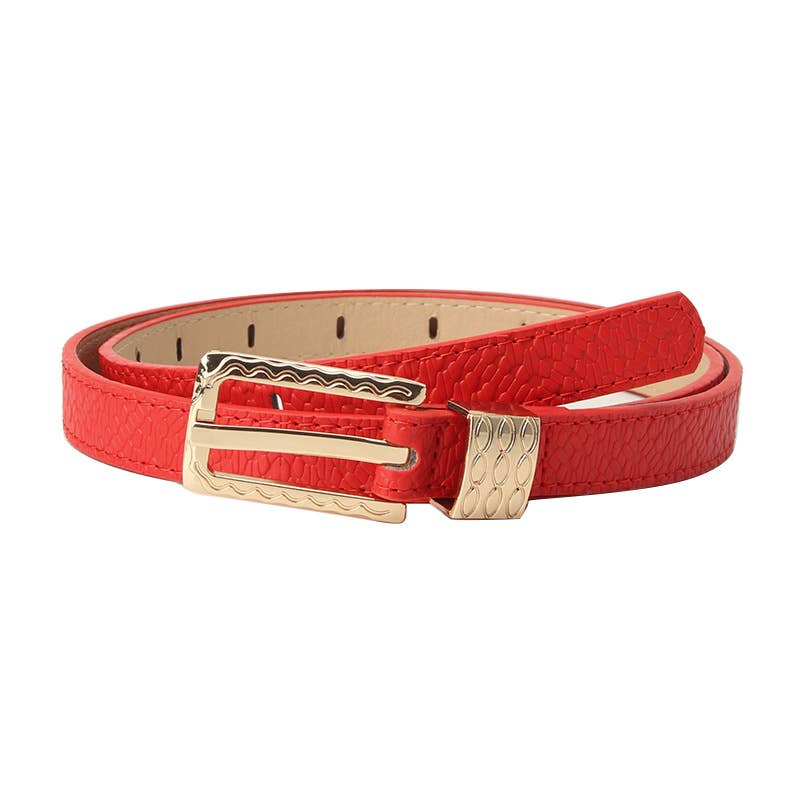 Versatile dopamine-colored women's thin belt