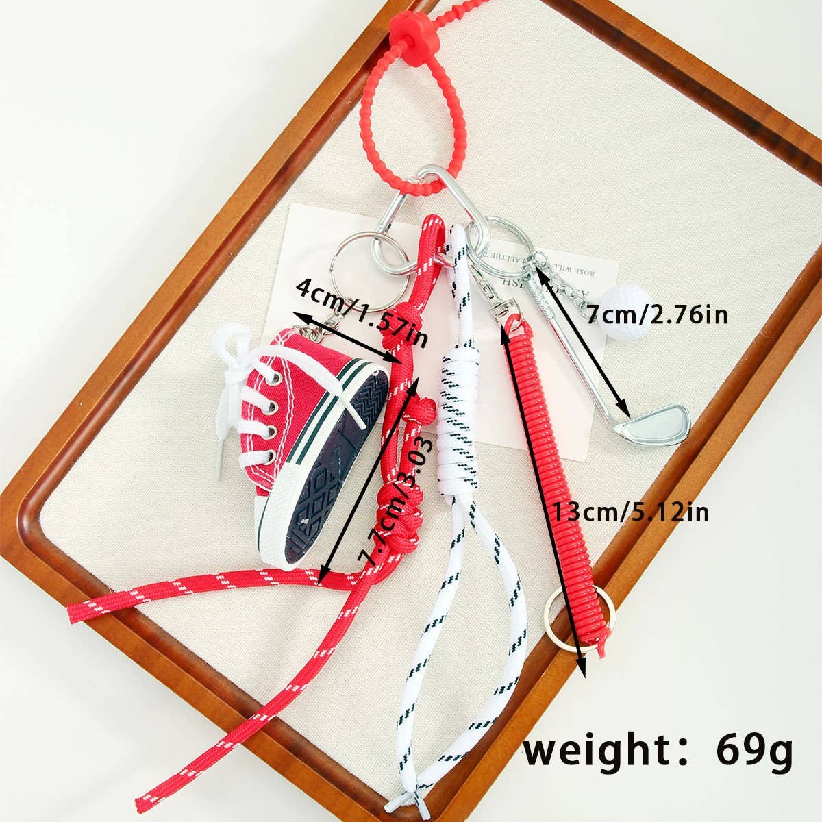 Mini Canvas Sneaker Charm ? Sporty Golf Style