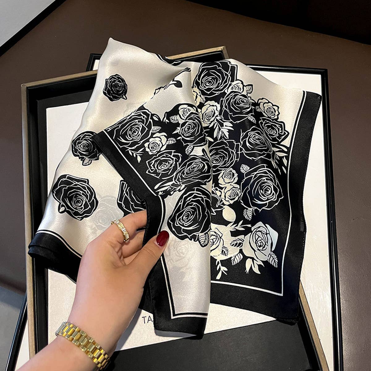 Silk Square Scarf - Mulberry Silk, Elegant Design