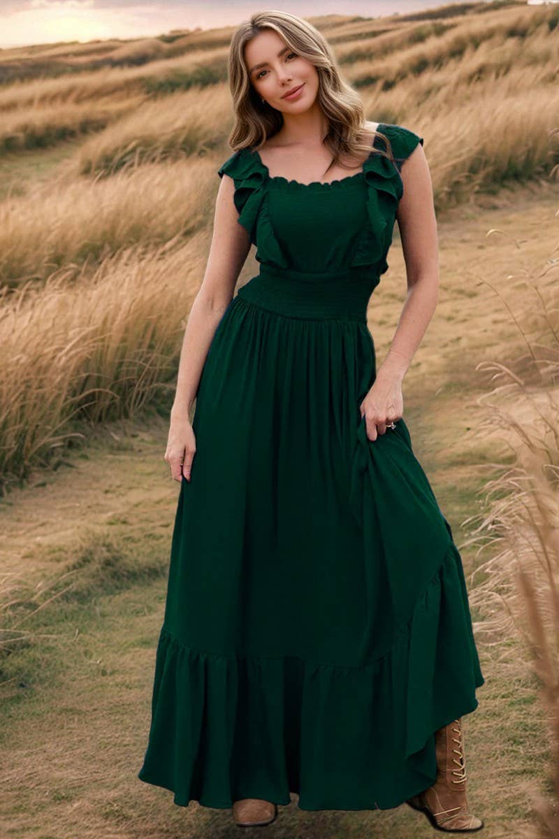 CWDMD6138_SOLID OFF-SHOULDER ONE-SHOULDER DRESS