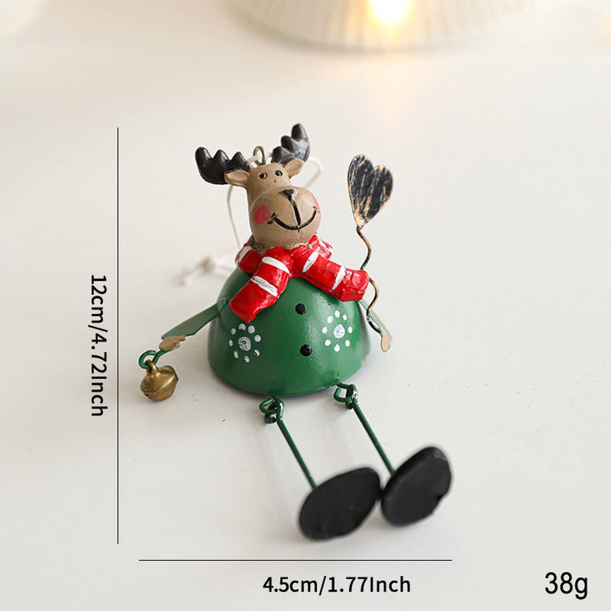 Metal Santa Ornament Christmas Tree Table Decor