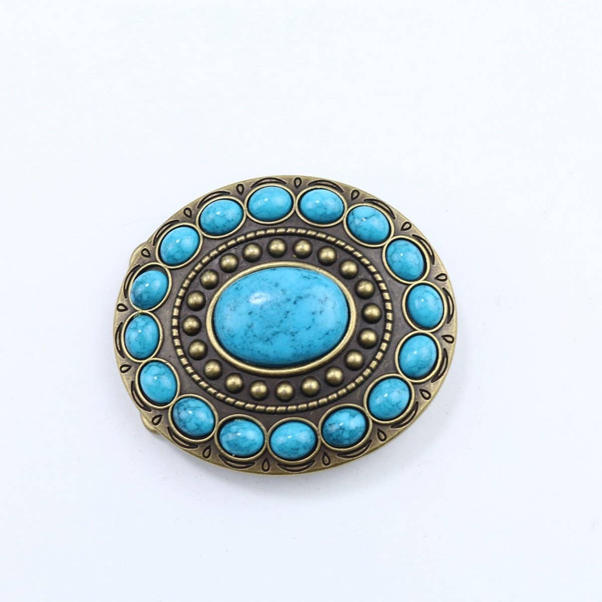 BOHEMIAN TURQUOISE VINTAGE BELT BUCKLE_CWABE0424
