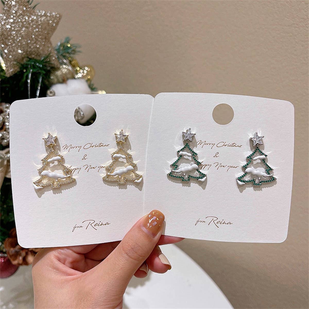 2024 NEW CHRISTMAS TREE DIAMOND EARRINGS_CWAJE2386
