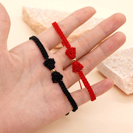 COPPER BEAD JEWELRY WIRE BRAIDED BOW BRACELET