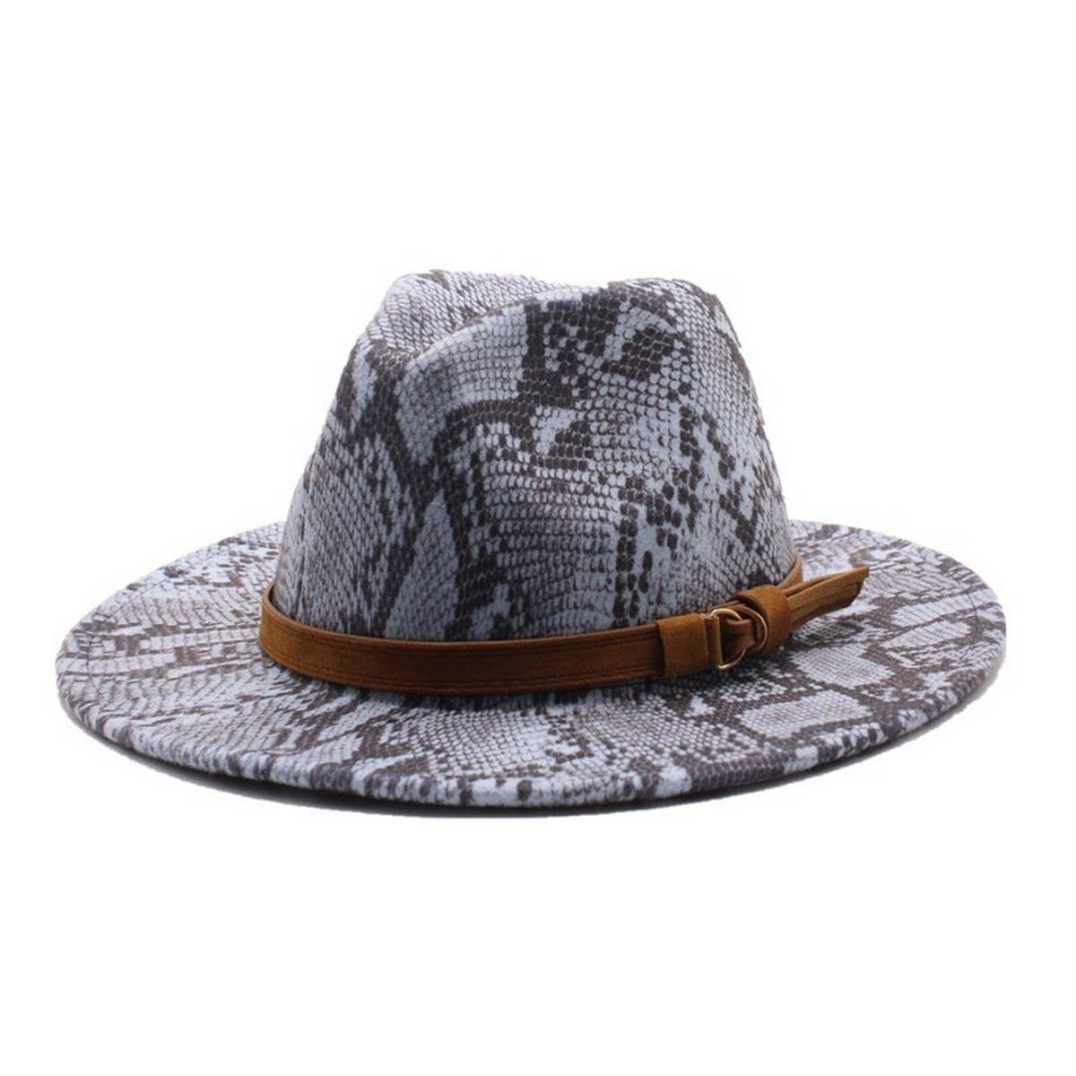WOOL HAT SNAKE PATTERN CASUAL HAT JAZZ HAT FELT HAT_CWAH2592
