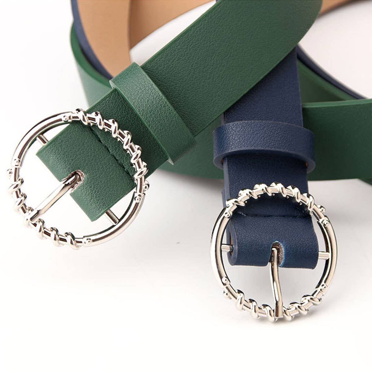 CLASSIC SIMPLE BELT WITH ALLOY ROUND BUCKLE_CWABE0402