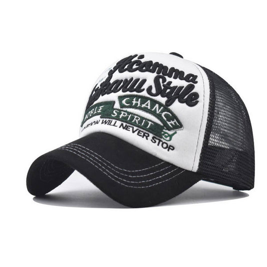 SUMMER COLOR BLOCK MESH OUTDOOR HAT TRUCKER HAT_CWAH1365