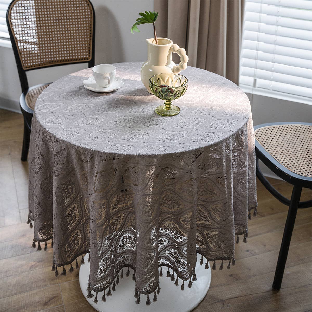 FOREST STYLE PASTORAL CROCHET COVER DINING TABLE